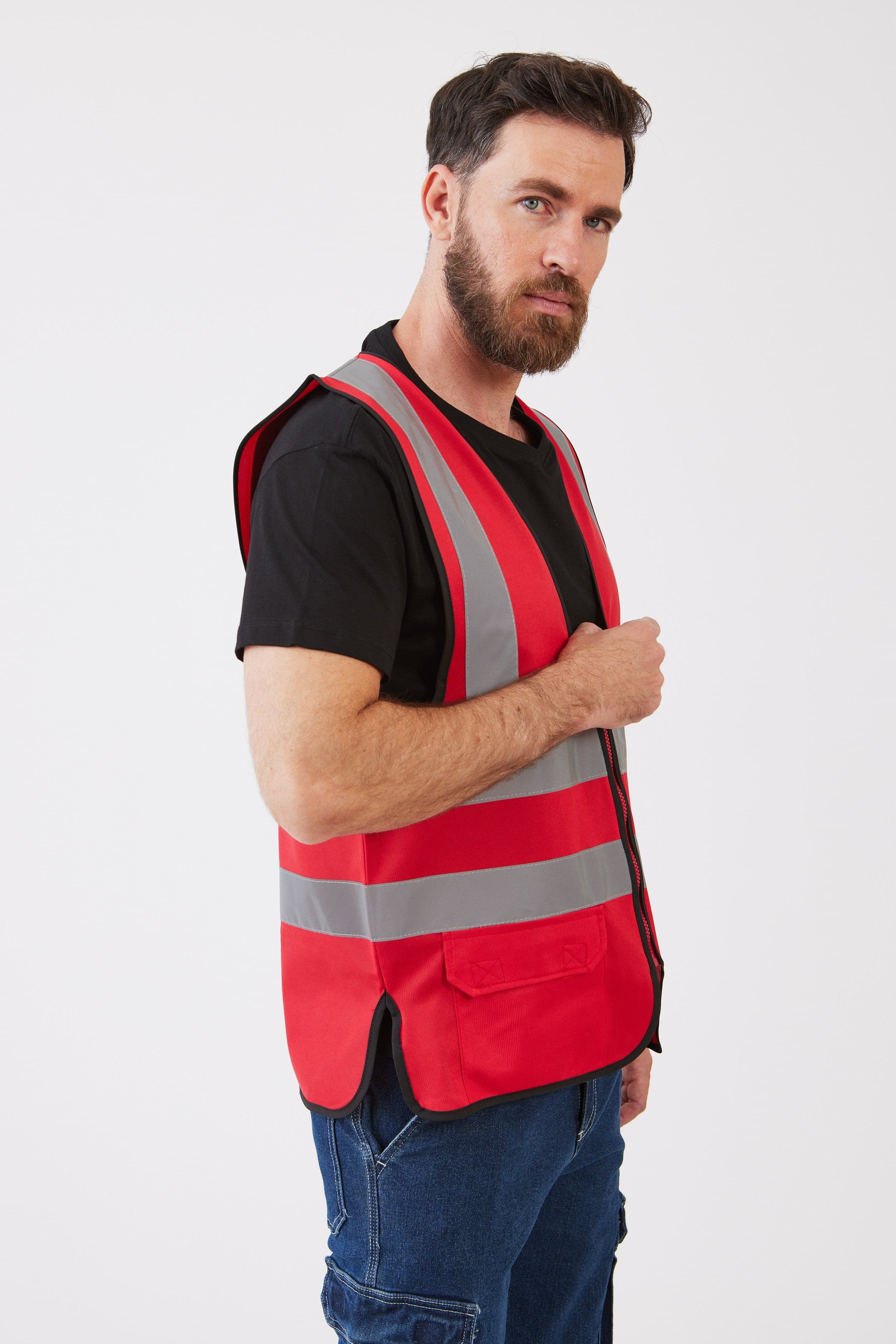 וסט זוהר ASSISTANT - אדום - Image 2
