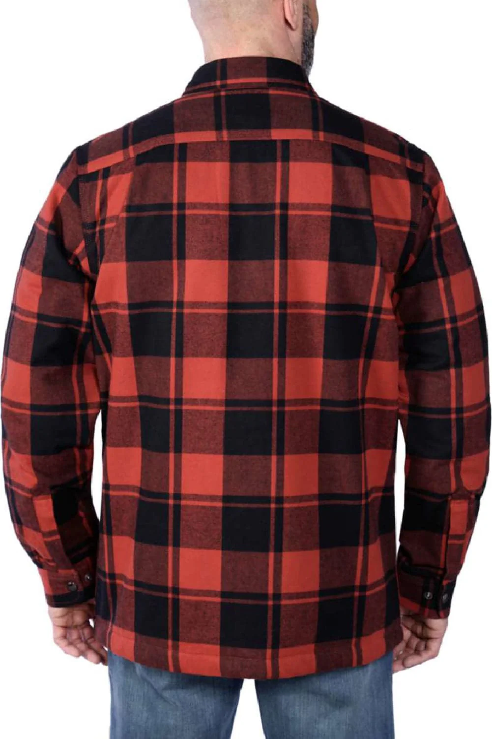 חולצת פלאנל משובצת עם בטנת שרפה מבית Carhartt - Image 3