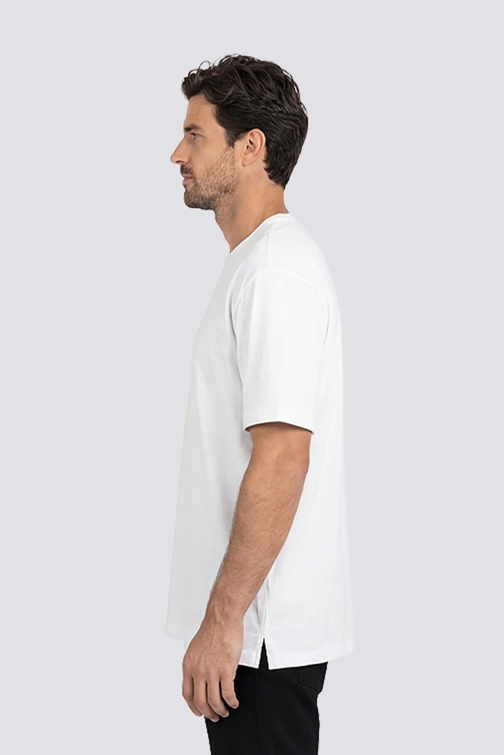 טישירט Oversize - לבן - Image 2